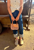 Turquoise & Gold Scroll Purse
